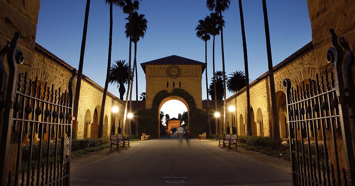View into quad View of the east entrance to the Main Quad at nighttest 2test 3